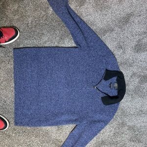 Pendleton knit sweater with fleece collar
